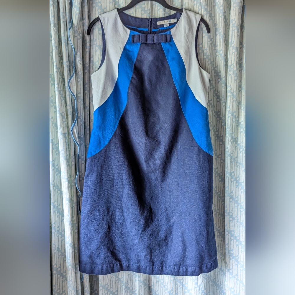 Boden Shift Dress Linen Blend Size 8